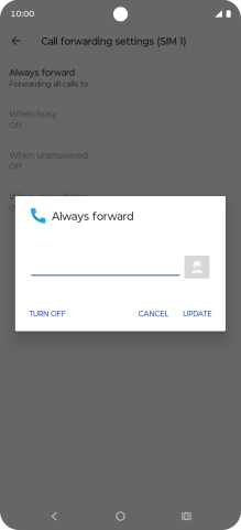 Press TURN OFF.