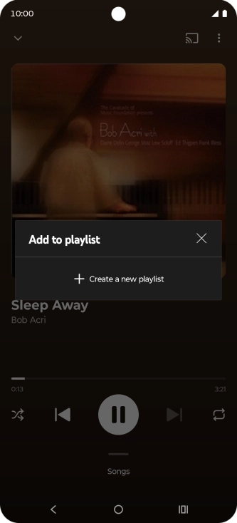 Press Create a new playlist. Press Create a new playlist.