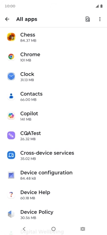Press the required app. Press the required app.
