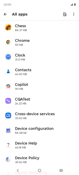 Press the required app. Press the required app.