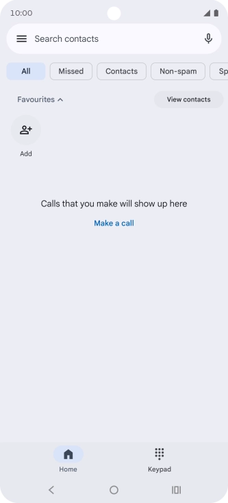 Press the menu icon. Press the menu icon.