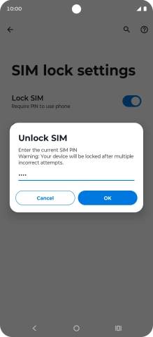 Key in your PIN and press OK. Key in your PIN and press OK.