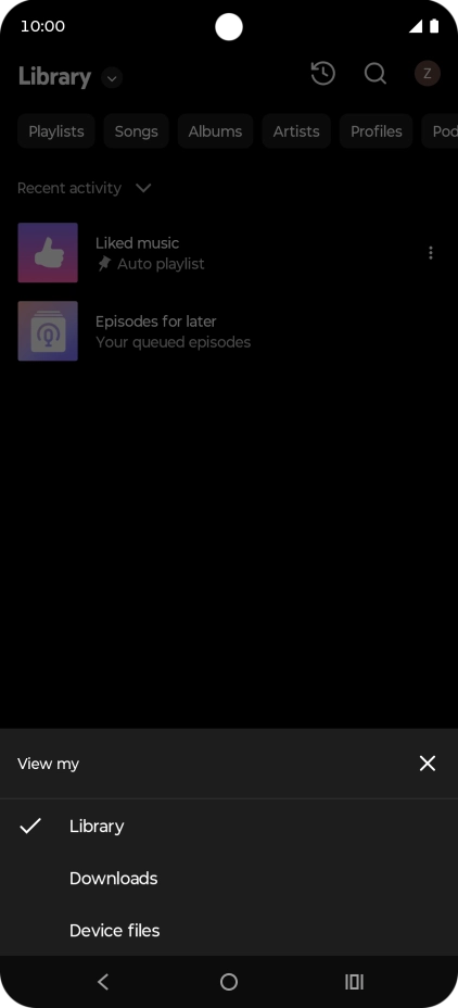 Press the required category and go to the required audio file. Press the required category and go to the required audio file.