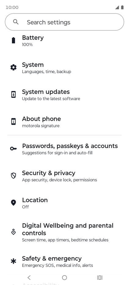 Press Passwords, passkeys & accounts. Press Passwords, passkeys & accounts.