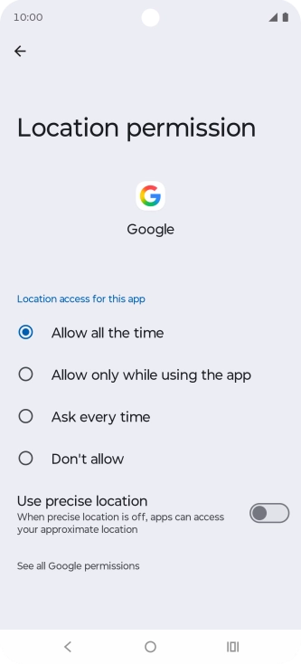 Press the required setting to turn the function on or off. Press the required setting to turn the function on or off.