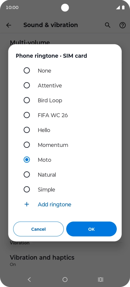 Press the required ring tones to hear them. Press the required ring tones to hear them.