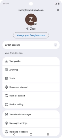 Press Messages settings. Press Messages settings.
