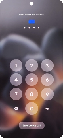 If your SIM is locked, key in your PIN and press arrow right. If your SIM is locked, key in your PIN and press arrow right.