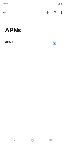 Press the new data connection icon.
