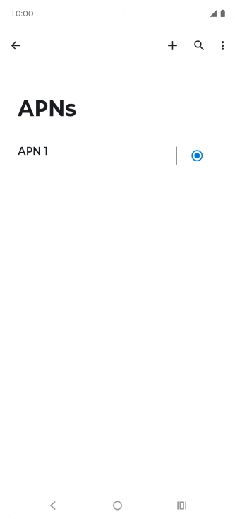 Press the new data connection icon.