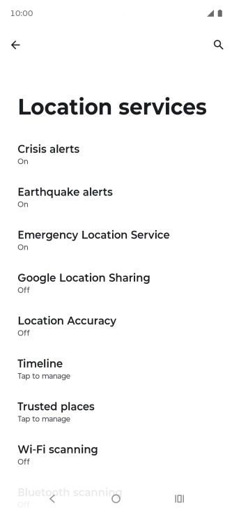 Press Location Accuracy. Press Location Accuracy.