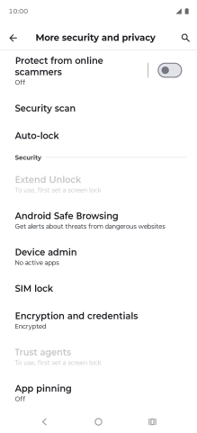Press SIM lock. Press SIM lock.