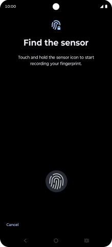 Follow the instructions on the screen to create the phone lock code using your fingerprint. Follow the instructions on the screen to create the phone lock code using your fingerprint.