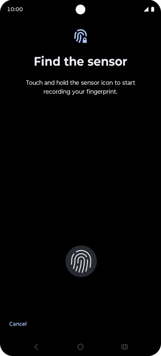 Follow the instructions on the screen to create the phone lock code using your fingerprint. Follow the instructions on the screen to create the phone lock code using your fingerprint.