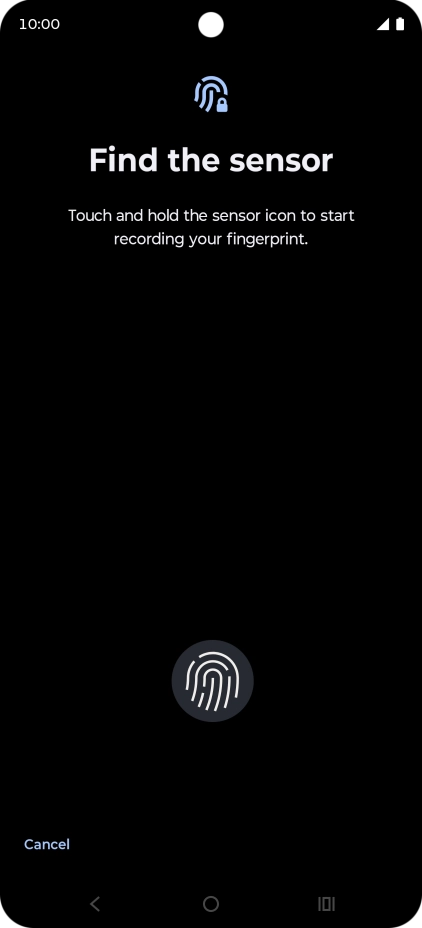 Follow the instructions on the screen to create the phone lock code using your fingerprint. Follow the instructions on the screen to create the phone lock code using your fingerprint.