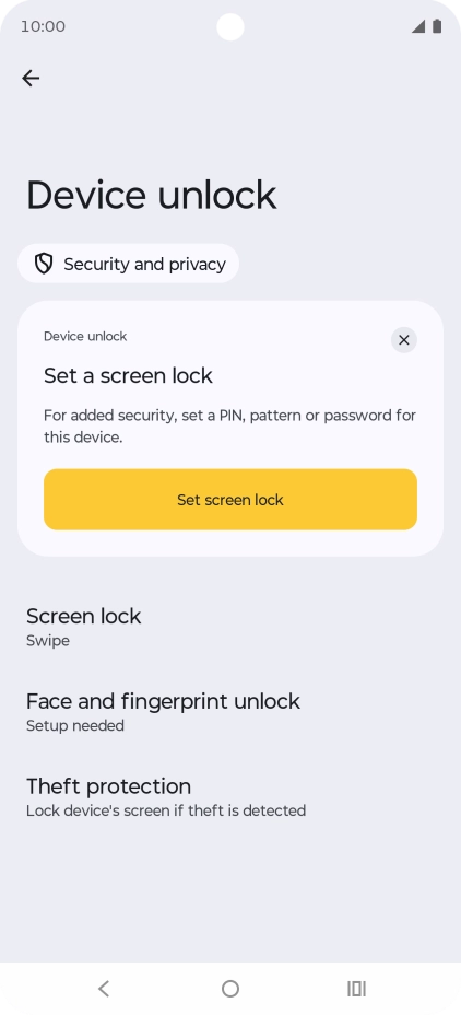 Press Face and fingerprint unlock. Press Face and fingerprint unlock.
