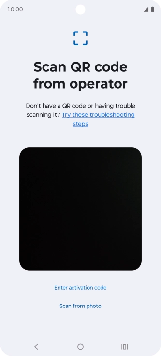 Place the QR code you've received inside the phone camera frame to scan the code.