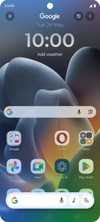 Press the music icon and wait for the search results. Press the music icon and wait for the search results.