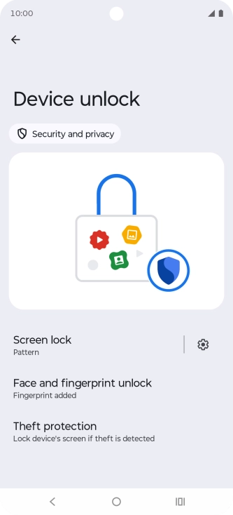Press Screen lock and key in the additional phone lock code you created earlier. Press Screen lock and key in the additional phone lock code you created earlier.