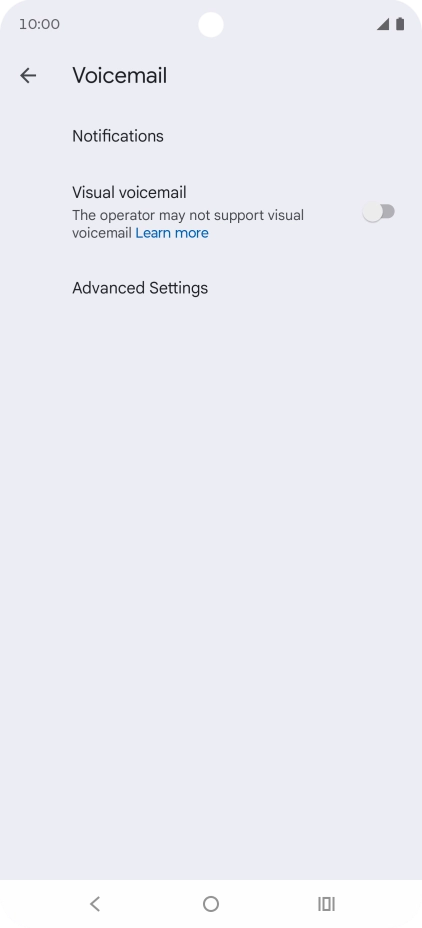 Press Advanced Settings. Press Advanced Settings.
