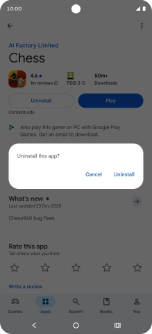 Press Uninstall. Press Uninstall.