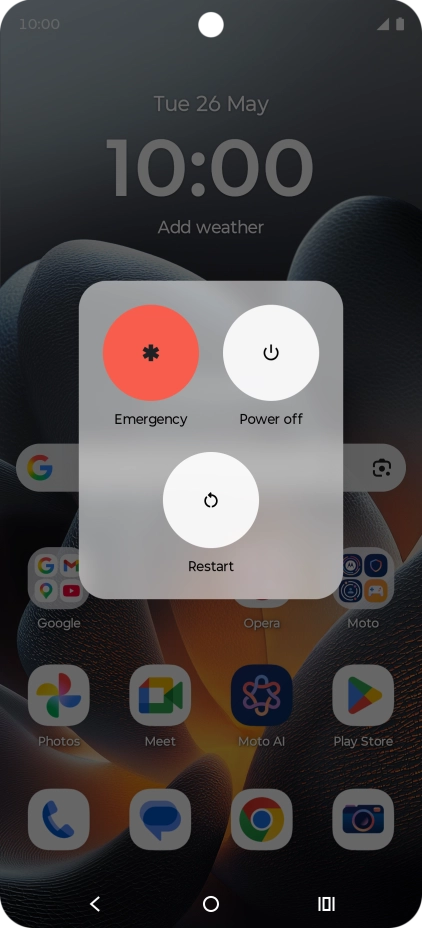 Press Power off.