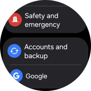 Press Safety and emergency.