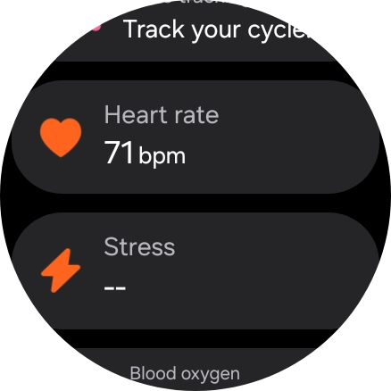 Press Heart rate.