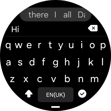 Press the confirm icon.