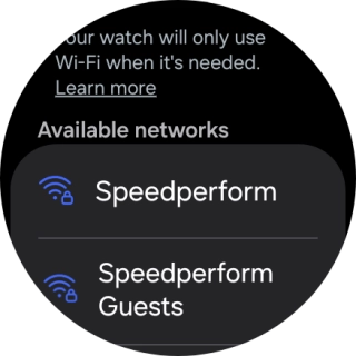 Press the required Wi-Fi network.