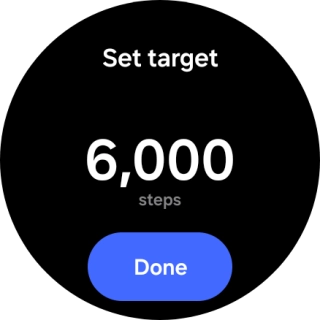 Slide your finger up or down on the screen to select the required goal.