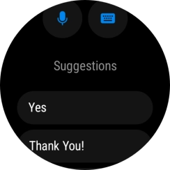 Press the microphone icon and follow the instructions on the screen to record and send the required reply.