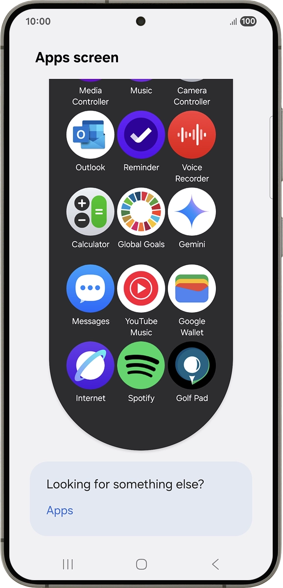 On your phone: Press and hold the required app.