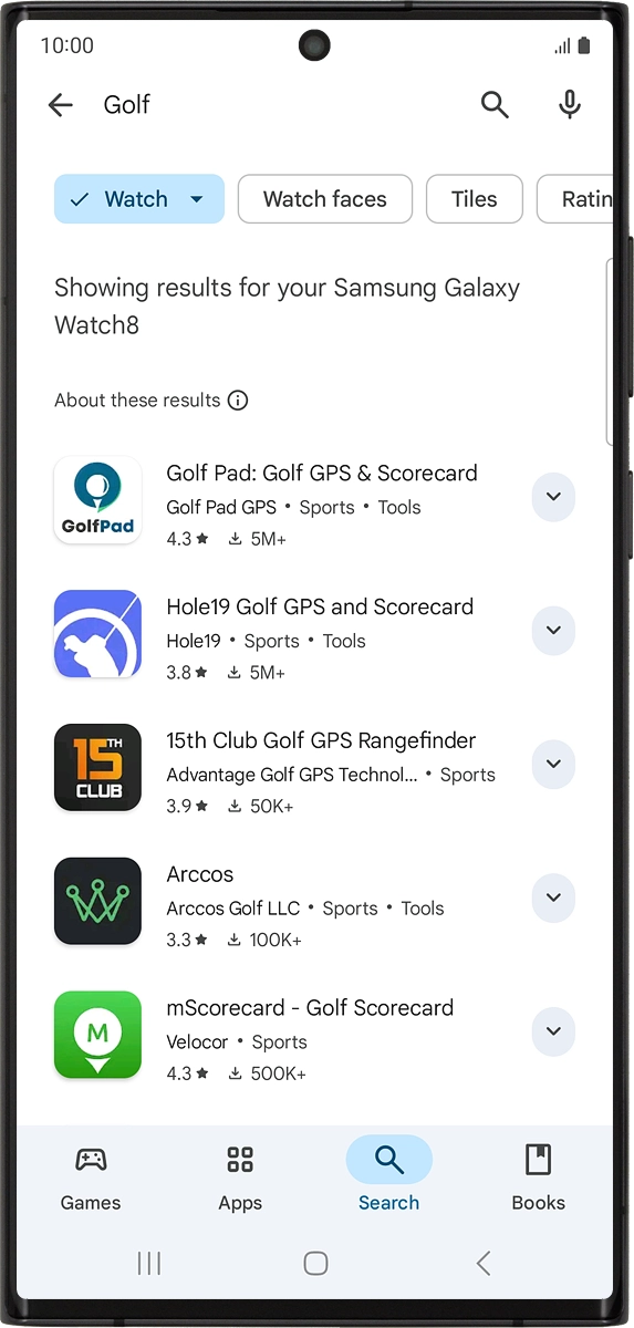 On your phone: Press the required app.