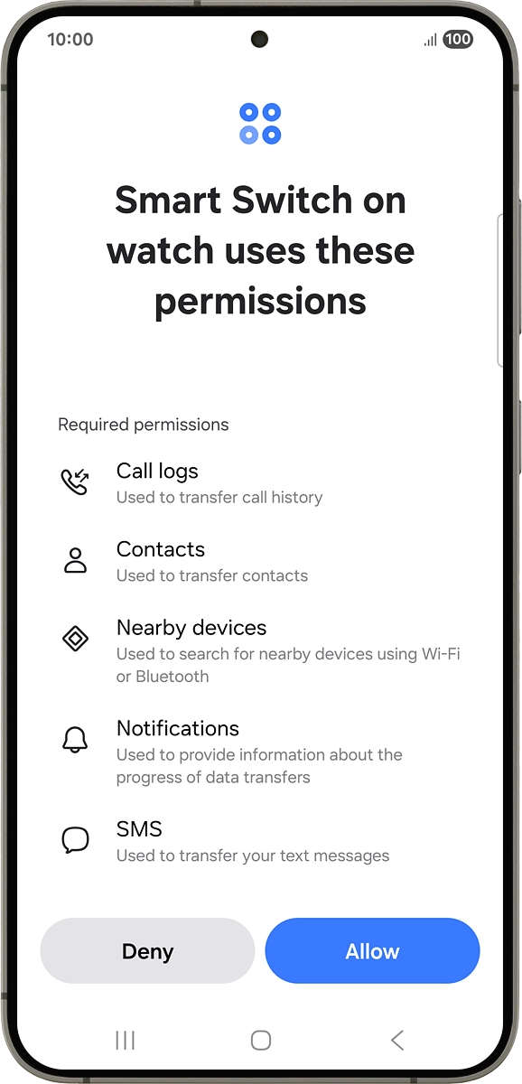 On your phone: Press Allow.