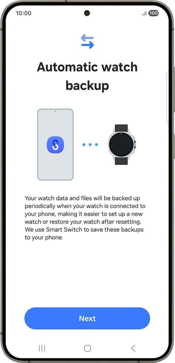 On your phone: Press Next.