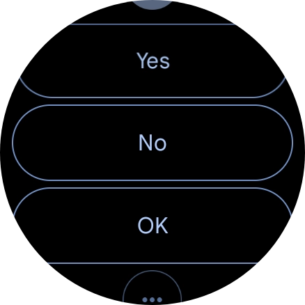 Press the required reply.