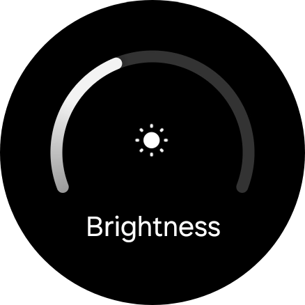 Slide the circle to select the required brightness.
