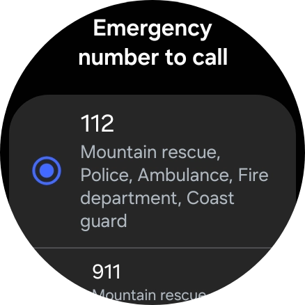 Press the required setting.