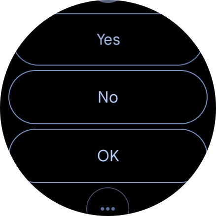 Press the required reply.