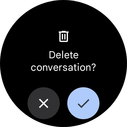Press the confirm icon.