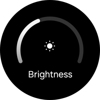 Slide the circle to select the required brightness.