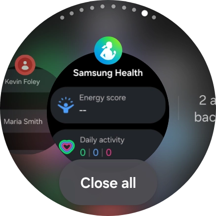 To end one running application, slide your finger upwards on the required application.