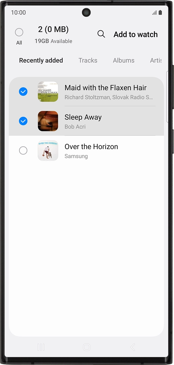 On your phone: Press Add to watch.