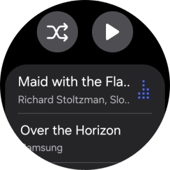 Press the required audio file.