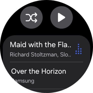 Press the required audio file.