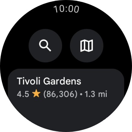 Press the required destination.