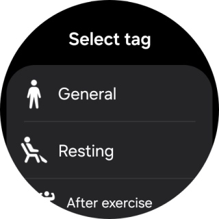 Press the required setting.