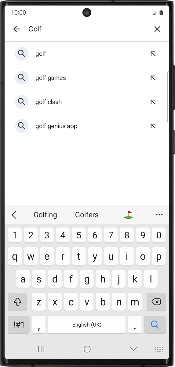 On your phone: Press the search icon.