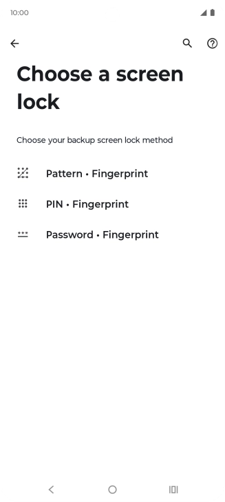 Press the required phone lock code and follow the instructions on the screen to create an additional phone lock code.